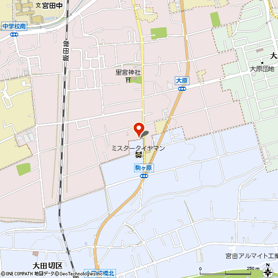 ミスタータイヤマン宮田店付近の地図